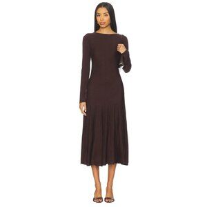 ASTR the Label Doreyda Sweater Dress in Eggplant XSmall Womens Knit Midi
